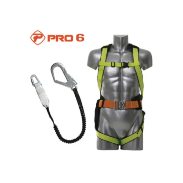 [PRO - 6] Full Body Safety Harness TA - 023 (Fluorescent, A/ L Elastic Large Caliber Adjustment Strap/ S/ T One - Touch Buckle)