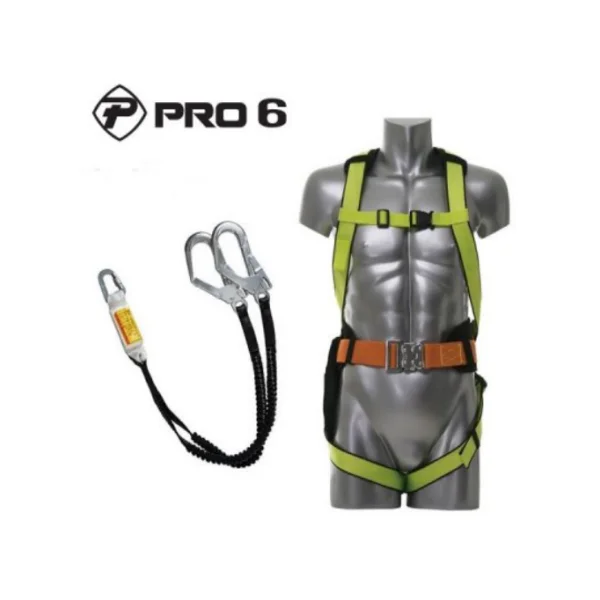 [PRO - 6] Full Body Safety Harness TA - 023A (A/ L Elastic Double Lanyard, Custom Order - Blue, Free Size)