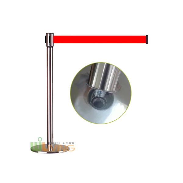Hwaseong Metal Stainless Steel Belt Barrier Stanchion, Detachable, 1 pc