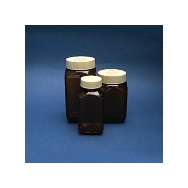[LABDIA] PET Square Sample Bottle (Brown/ 500ml, 1 pc, BT1515500A)