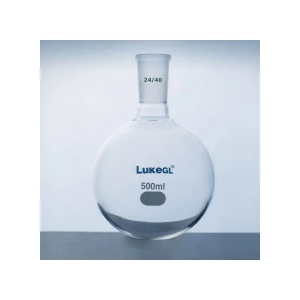 [LENZ GLASS] 1 - Neck Round Bottom Flask LukeGL, L110102E