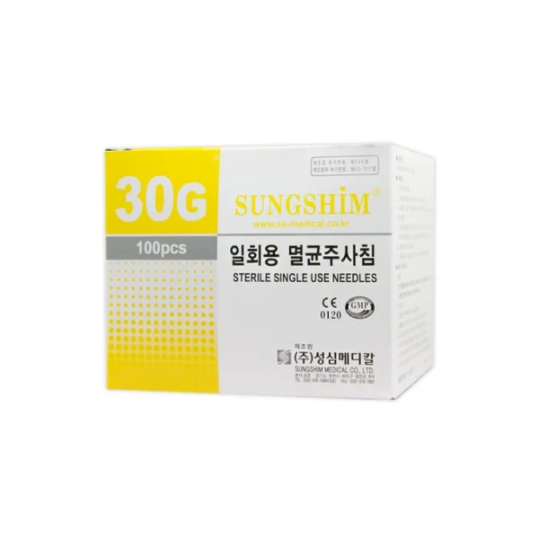 [SUNGSHIM MEDICAL] Disposable Syringe Needle (30G, 1 - 1/ 2 inch/ 38mm, 100 pcs/ pack, Needle)
