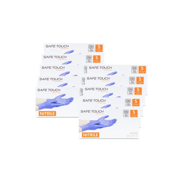 BNF KOREA Nitrile Glove (S/ Blue, 100 pcs, SAFE TOUCH)