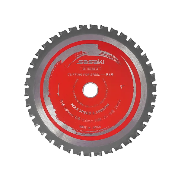 SASAKI Carbide Saw Blade (for Metal) D180 (7 inch) * 19 * 38T
