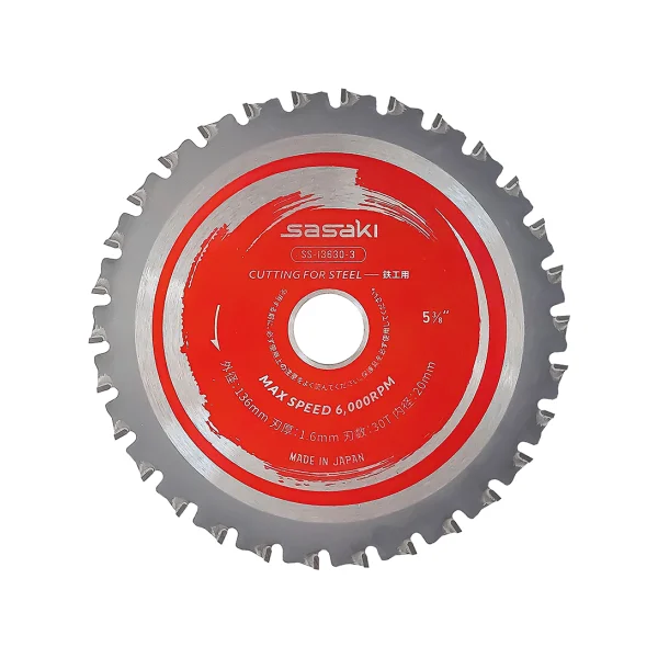 SASAKI Carbide Saw Blade (Cordless/ Metal) D136 (5.5 inch) * 20 * 30T