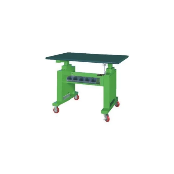 [JINSUNG] Mobile Height Adjustable Workbench LWT - 1100M (1100x750x850~1190mm, Red)