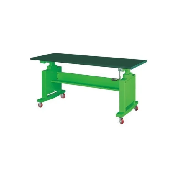 JINSUNG Mobile Height Adjustable Workbench LWT - 1800M (1800x750x850~1190mm, Green)