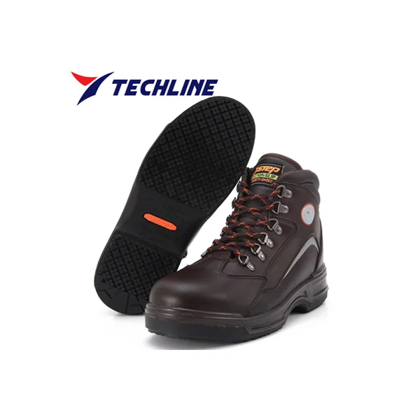 [TECHLINE] 6 - inch Safety Shoes (Returns/ 250mm/ Brown, 1 Pair)