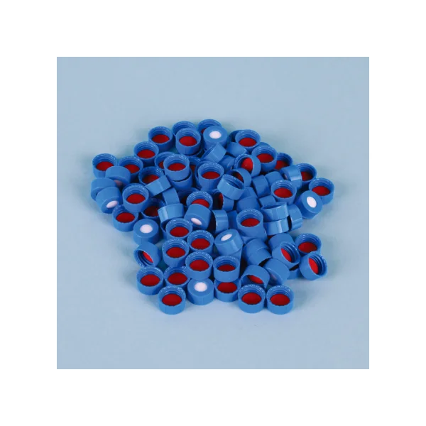 [JGF] Cap (9mm Septa Attached/ Blue/ PTF/ Silicon w/ slit, 1000 pcs, 53971 - 09FRB)
