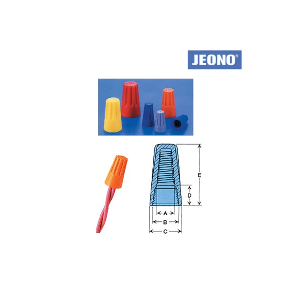 [JEONO] Screw Wire Connector P3 (Orange, 500 pcs/ pack, Wire Connection/ Joint/ Connector)
