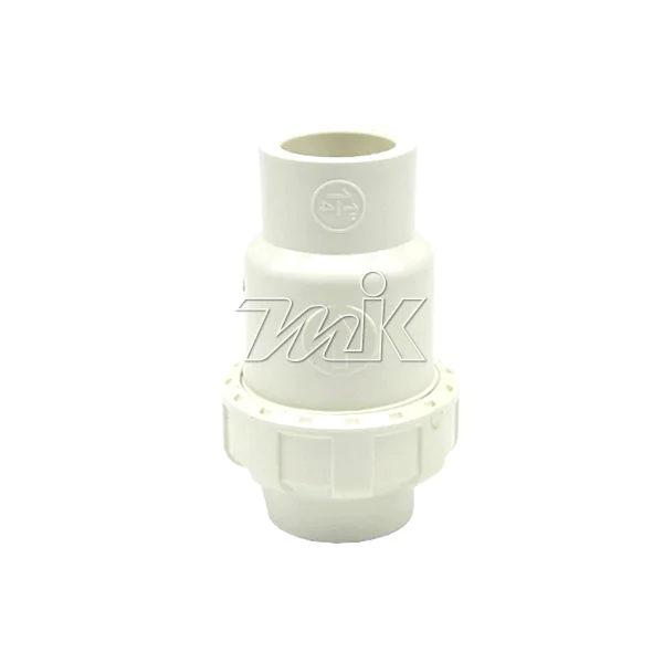 [JINSUNG] PVC Union Ball Check Valve (Socket/ White/ 100A/ 100mm, 1 pc)