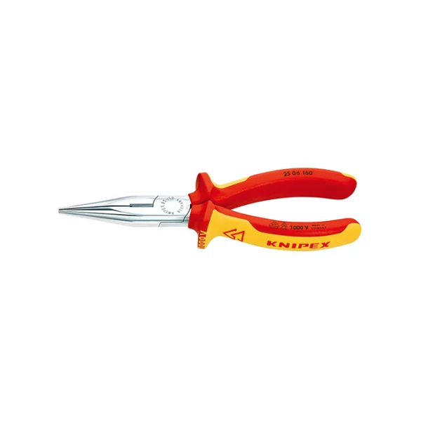 [KNIPEX] Long Nose Pliers (Insulated) 26 16 200 SB Snipe Nose (8 inch)