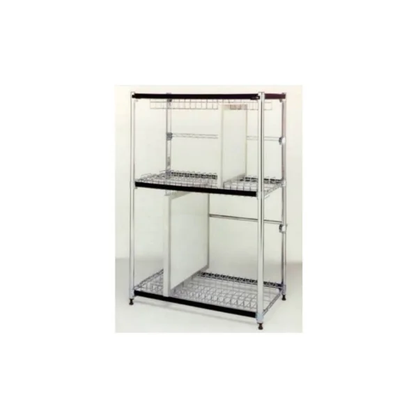 NERKO Metal Mask Storage Shelf (736x736x1800mm/ 3 Tiers/ SSC - ES63, 1 pc)