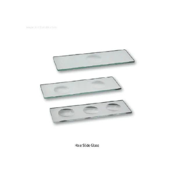 [HEINZ HERENZ] Slide Glass (3 - Hole, 70x26x1.2/ 1.5mm, Concave Base Glass) HH.1042003