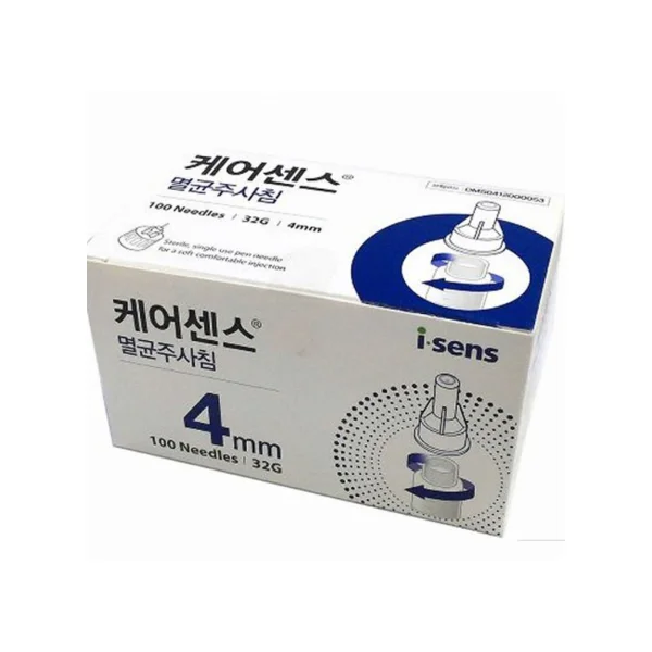 I - SENSE CareSens Pen Needle (32G, 4mm, 100 pcs, Sterilized Syringe/ Needle/ Niddle)