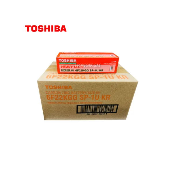 [TOSHIBA] 9V Manganese Battery 6F22 Bulk Pack (600 pcs)