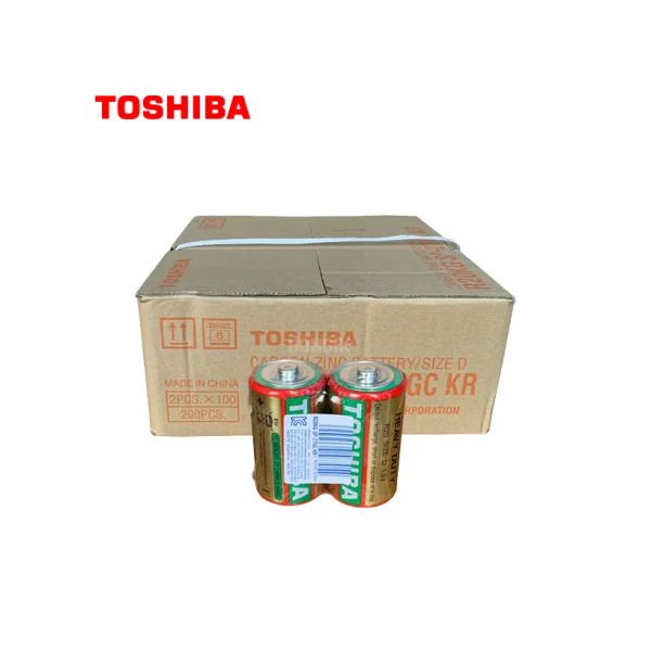 TOSHIBA Manganese Dry Battery Bulk Type (D Size R20) 200 pcs