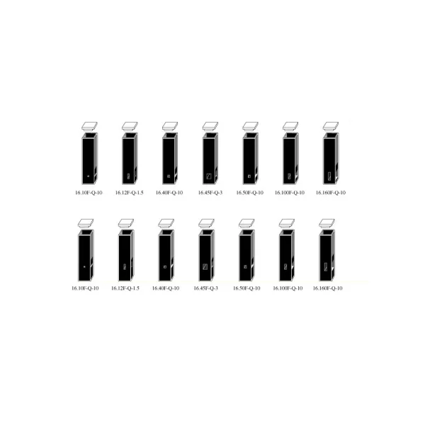 [STARNA] Sub Micro Cuvette (1x1mm, 2 - Sided, Transparent, Black, Type 16 R)