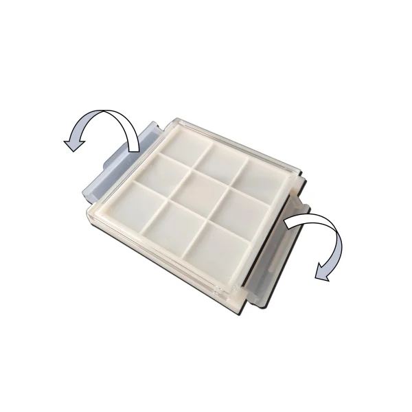 [PYBLAB] Clip - less One - Touch Chip Tray CT100 - 4 - P50 (4 Compartments/ 41x41mm, 50 Sets)