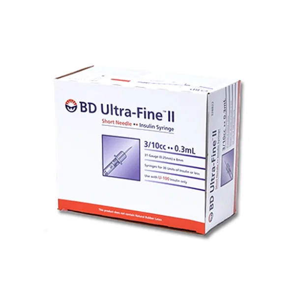 BD Insulin Syringe 0.3cc (31G, 8mm, 100 pcs)