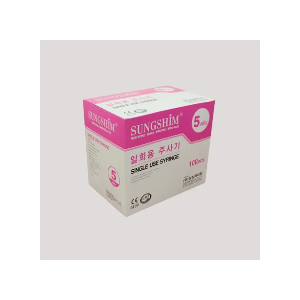 [SUNGSHIM MEDICAL] Disposable Syringe 5cc (22G, 1 - 1/ 4 inch, 100 pcs/ PACK)