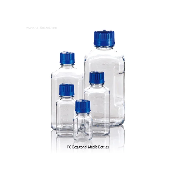 Triforest Square & Round Media Bottle Mold White Graduated Transparent 60ml PG.BPC.0060/ Polycarbonate
