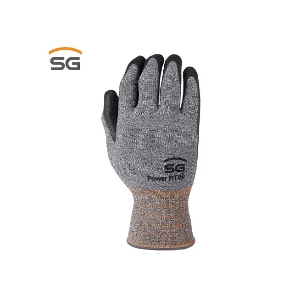 [SG SAFETY] NBR Coated Gloves Power Fit (Gray/ L~S, 1 Pair, Super Grip 200 Replacement)