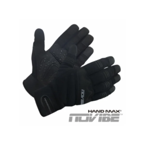 [HANDMAX] Anti - Vibration Gloves NovaVibe2 (M/ Black, 23cm, Velcro Type)