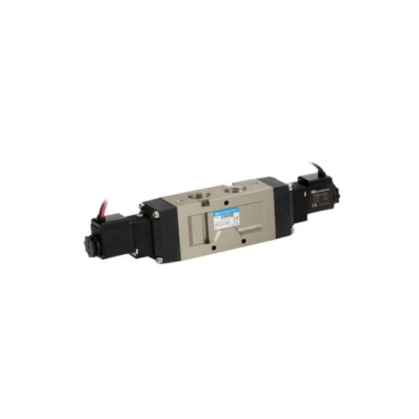 [KCC PRECISION] Pneumatic Solenoid Valve (5 - Port) (KS640D) (Rc PT 1/ 2/ Double Acting/ AC200/ 220V 50/ 60Hz Standard/ Lead Wire + Lamp/ Manual Button Standard, 1 pc)