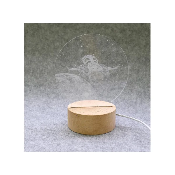 [TREE] Mood Lamp (Nursing Lamp) - Mood Lamp LED Acrylic 3D (A) - Spaceship Battleship (USB)