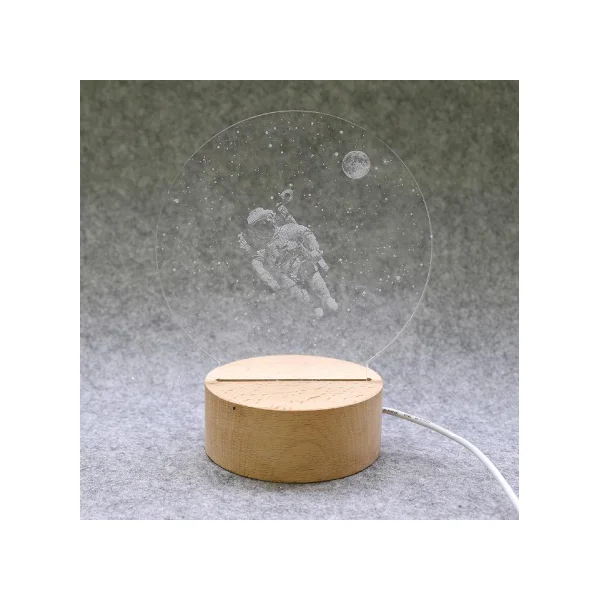[TREE] Mood Lamp (Nursing Lamp) - Mood Lamp LED Acrylic 3D (A) - Astronaut and Planet (USB)