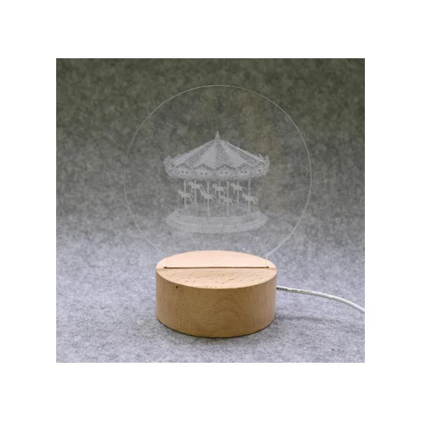 [TREE] Mood Lamp (Nursing Lamp) - LED Acrylic 3D Mood Lamp (A) - Carousel (USB)