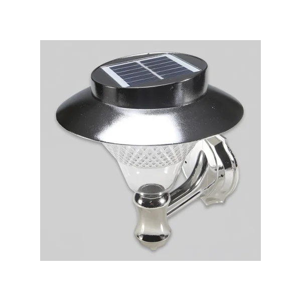 [EAGLES] Solar Garden Light - Solar LED Garden Light - 24 LED (Silver) (Wall Mountable)
