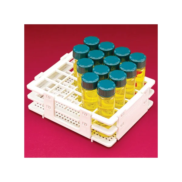 [BEL - ART] PP Vial & Bottle Rack (Ø16.38mm, 30 - Hole, W128xD105xH43mm, BA.18514 - 0016)