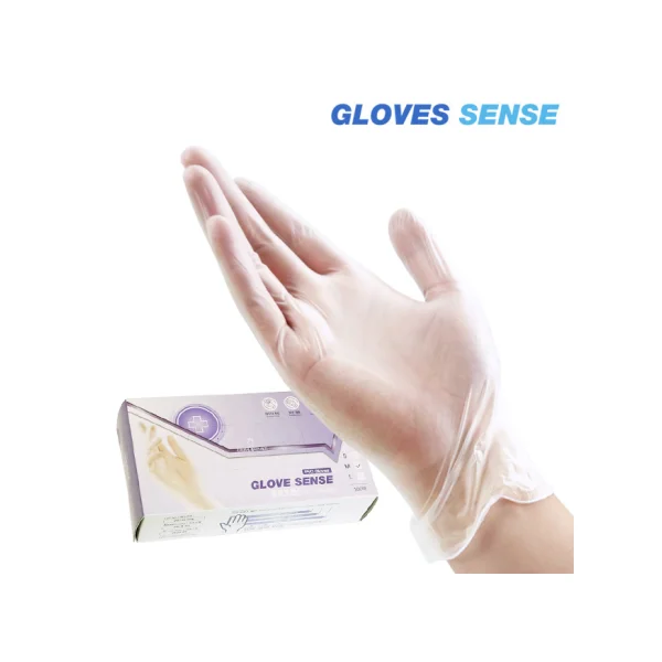 Glovesense Premium PVC Disposable Gloves (L, 100 pcs, Hygiene/ Cleaning)