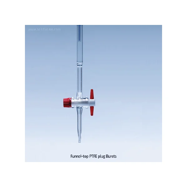 [MBL] Funnel - top PTFE Plug Burette 10ml/ 0.02 Transparent Mb.BRB070P