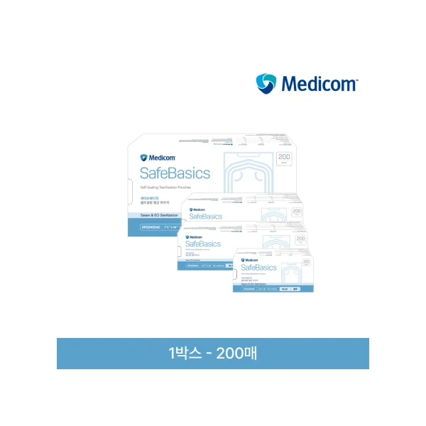 [MEDICOM] Self - Sealing Sterilization Pouch (70x254mm, 200 sheets x 25PK) SFB - KPG540020