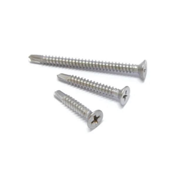 YUJIN FASTENER Countersunk Double Thread Screw (SUS410) (#8/ 38mm/ Countersunk Head/ Phillips/ Stainless Steel 410, 300 pcs)