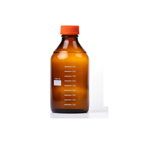 [NAVI MRO] Amber Glass Media Bottle (1000ml/ 105x235mm/ 30mm/ GL45, 15 pcs, M374)