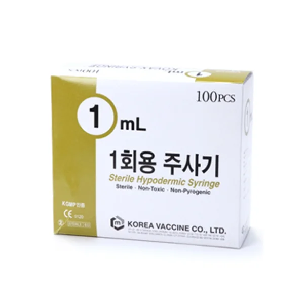 [KOREA VACCINE] Disposable Syringe 1cc (23G, 1 - inch, 100 pcs)