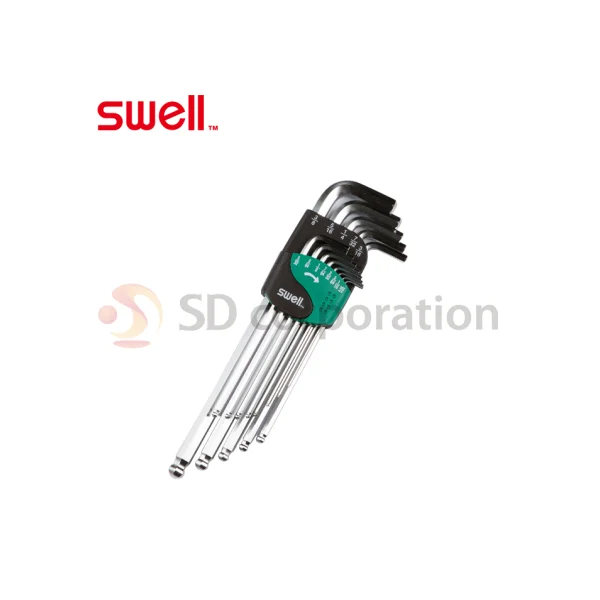 SWELL Extra Long Ball Hex Wrench Set LA - 13S (Inch, 8PCS)