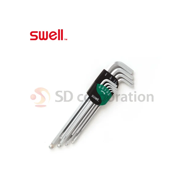 SWELL Extra Long Ball Hex Wrench Set LA - 9S (Inch, 9PCS)