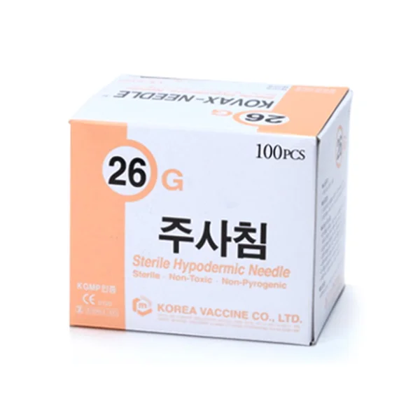 [KOREA VACCINE] Disposable Syringe Needle (26G, 1 - 1/ 2 inch, 100 pcs, Needle)