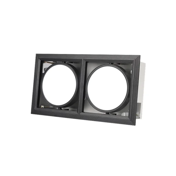 [PICO] PAR30 - Multi - LED Square Swivel Recessed 2 - Light - Black (Cutout 320*160) 30W Daylight