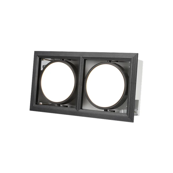 [PICO] PAR30 - Multi LED Square Swivel Recessed 2 - Light - Black (Cutout 320*160) 30W Bulb