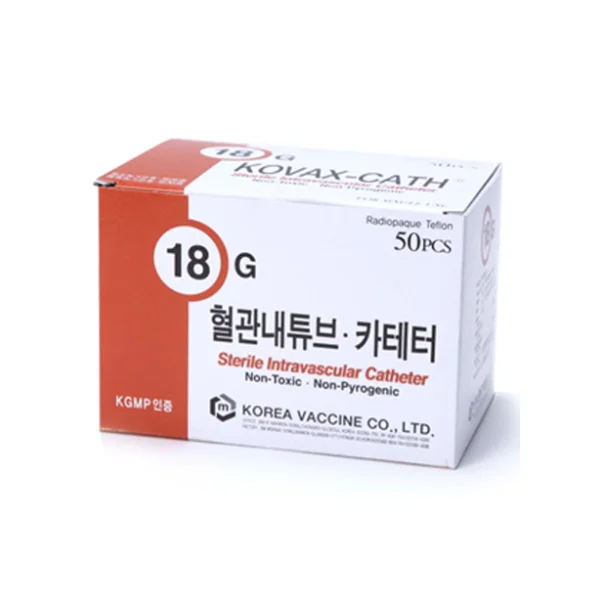 KOREA VACCINE IV Cannula (18G, 1 - 1/ 4 inch, 50 pcs, Vascular Tube/ Syringe/ Needle)
