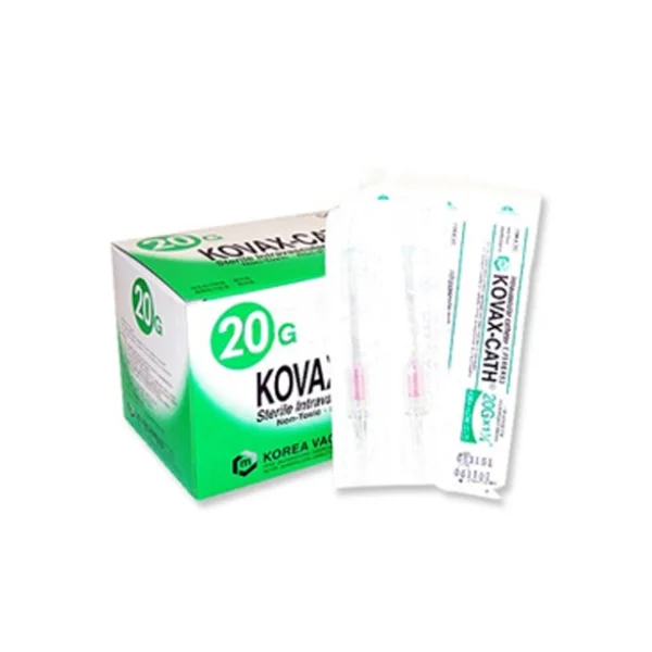 KOREA VACCINE IV Catheter (20G, 1 - 1/ 4 inch, 50 pcs, Vascular Tube/ Syringe/ Needle)