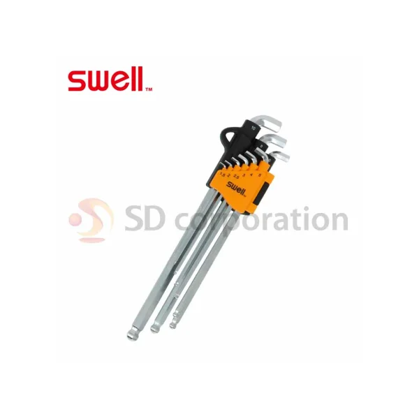 SWELL Short Neck Extra Long Ball Hex Wrench Set SL - 9T (mm, 9PCS)
