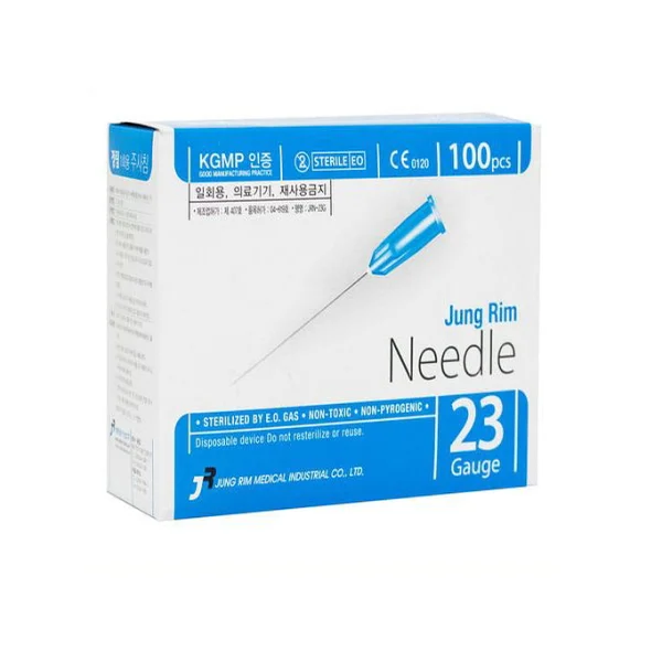 [JUNGLIM MEDICAL] Disposable Syringe Needle (23G, 60mm, 100 pcs, Long Needle)