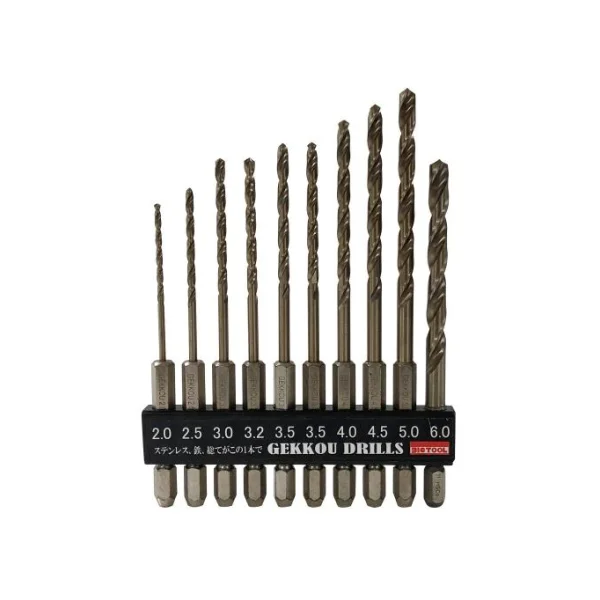 GEKKOU Hex Shank Cobalt Drill Set 10pcs